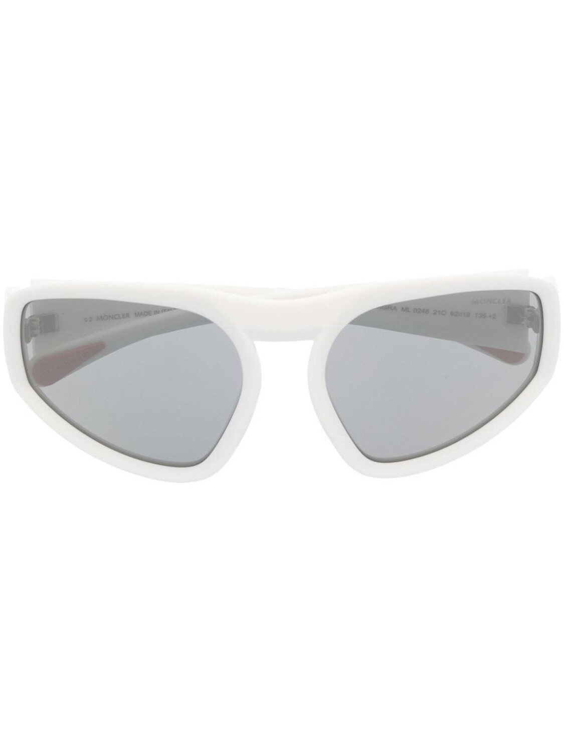 

Moncler Eyewear солнцезащитные очки в массивной оправе, белый