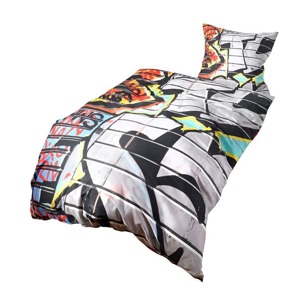 

Bettwaren-Shop Постельное белье Biber Граффити 155х220 см + 80х80 см