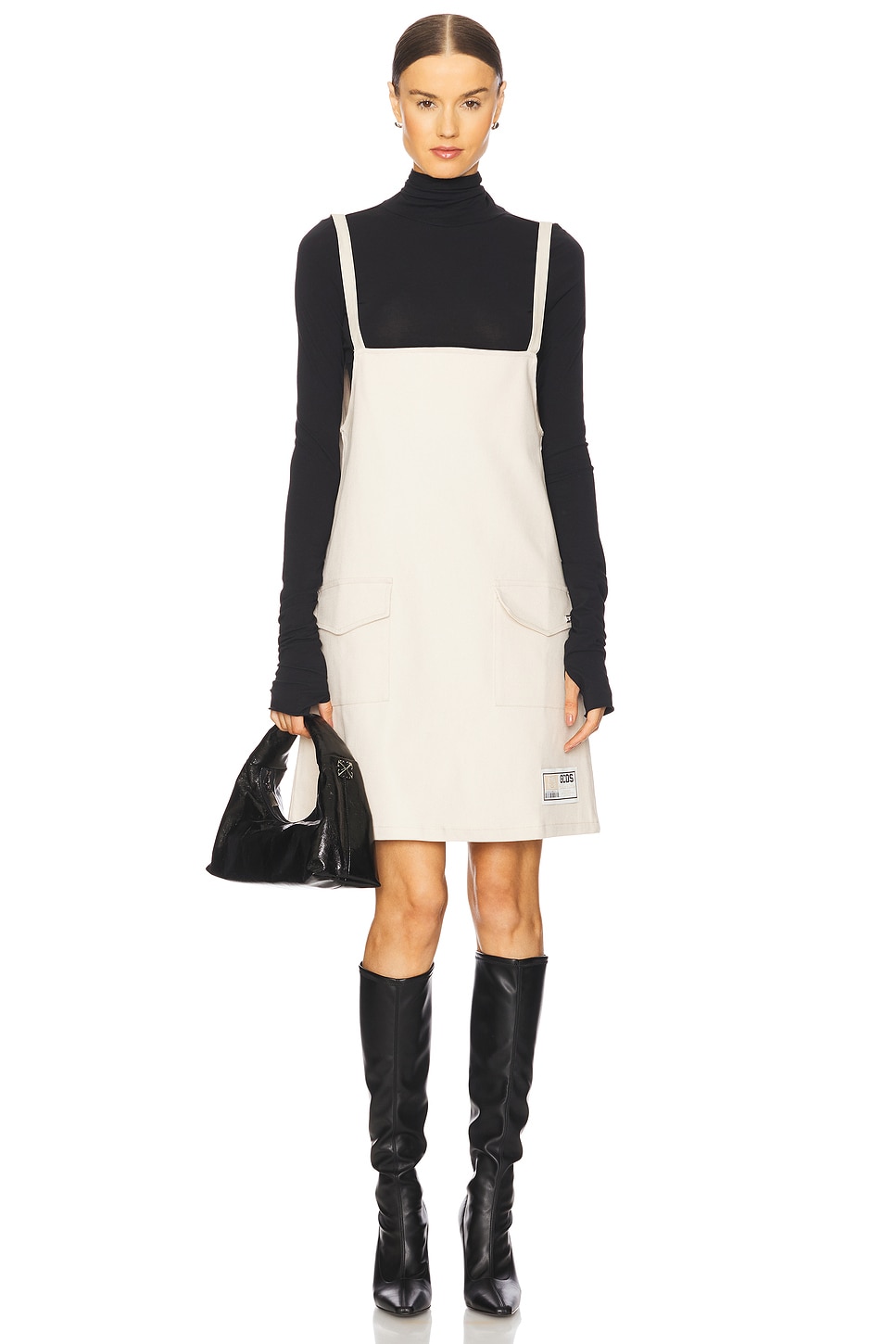 

Платье с карманом в виде цветка Hello Kitty от Gcds, off white