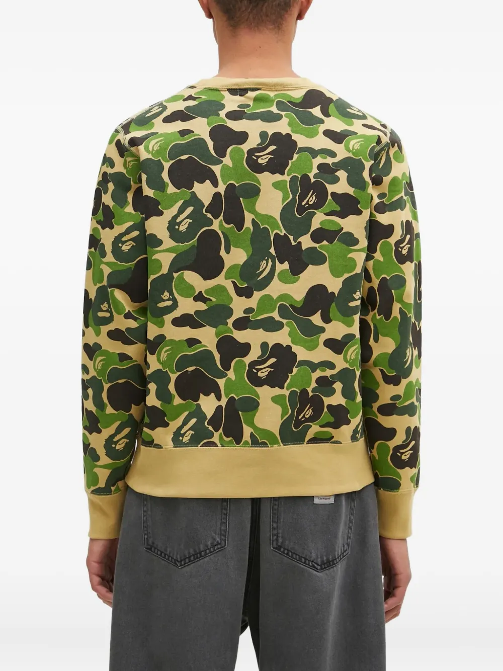 Толстовка с камуфляжным принтом A BATHING APE, зеленый — фото 4