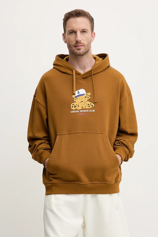 

Хлопковая толстовка Graphic Lo Hd Adidas Originals, коричневый
