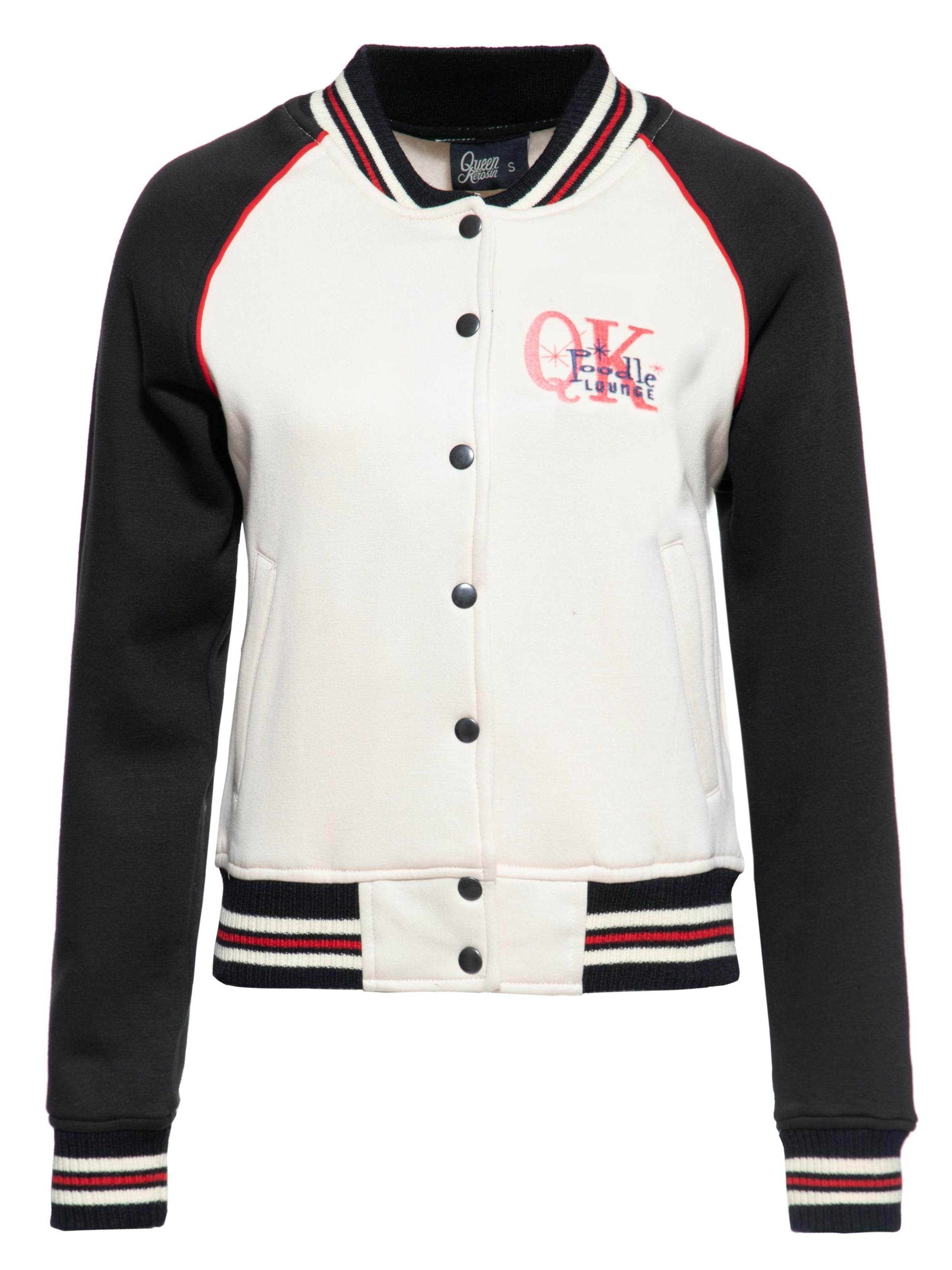 

Queen Kerosin Куртка межсезонная 'Poodle Lounge' в белом цвете