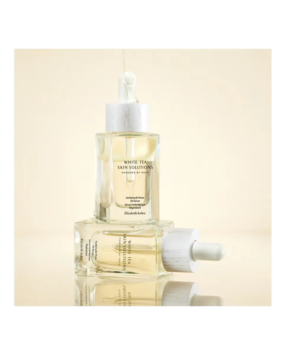 Сыворотка Elizabeth Arden — Двухфазная Первые признаки старения White Tea Skin Solutions Укрепляющая двухфазная, 30 мл — фото 3