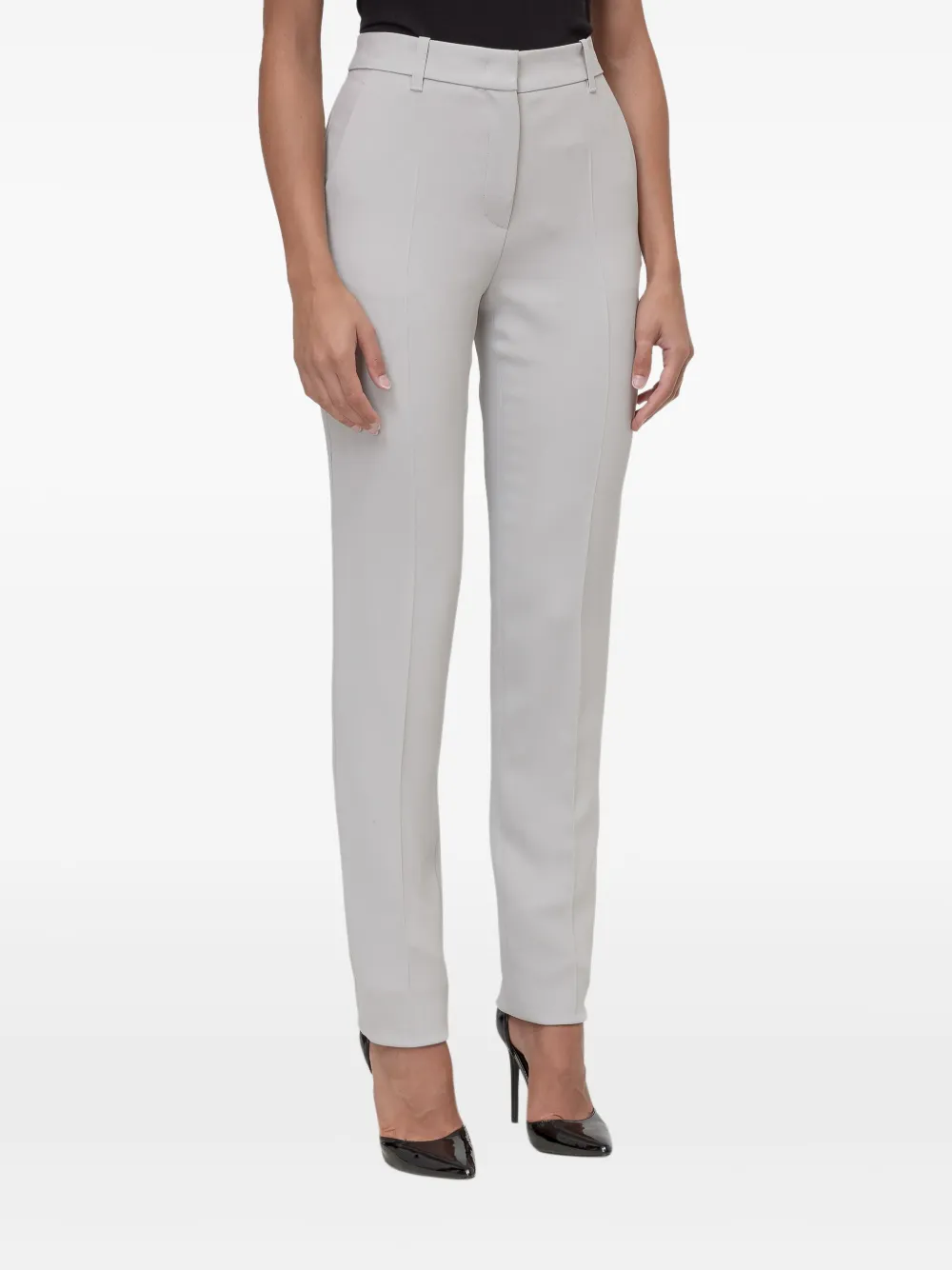 

Узкие брюки с завышенной талией EMPORIO ARMANI, серый