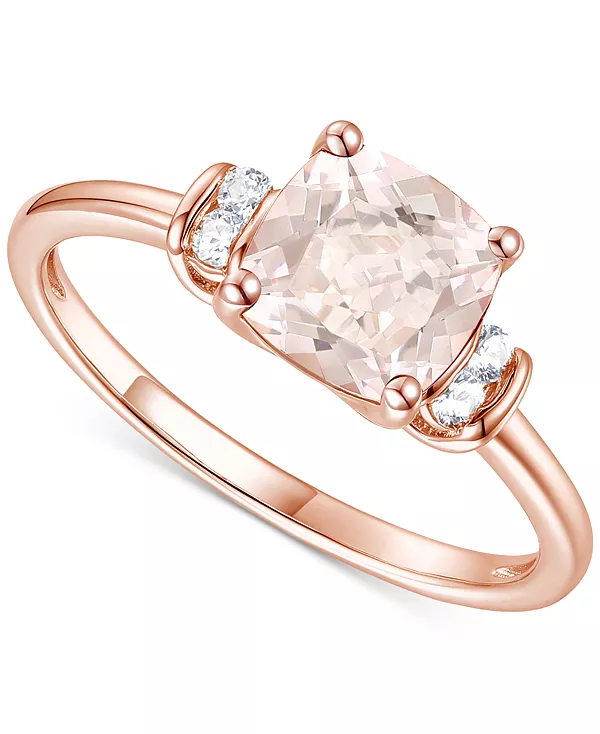 

Аметист (1-1/3 карата tw) и выращенный в лаборатории белый сапфир (1/10 карата tw) в покрытом 14-каратным золотом стерлинговом серебре (также с другими драгоценными камнями) Macy'S, morganite