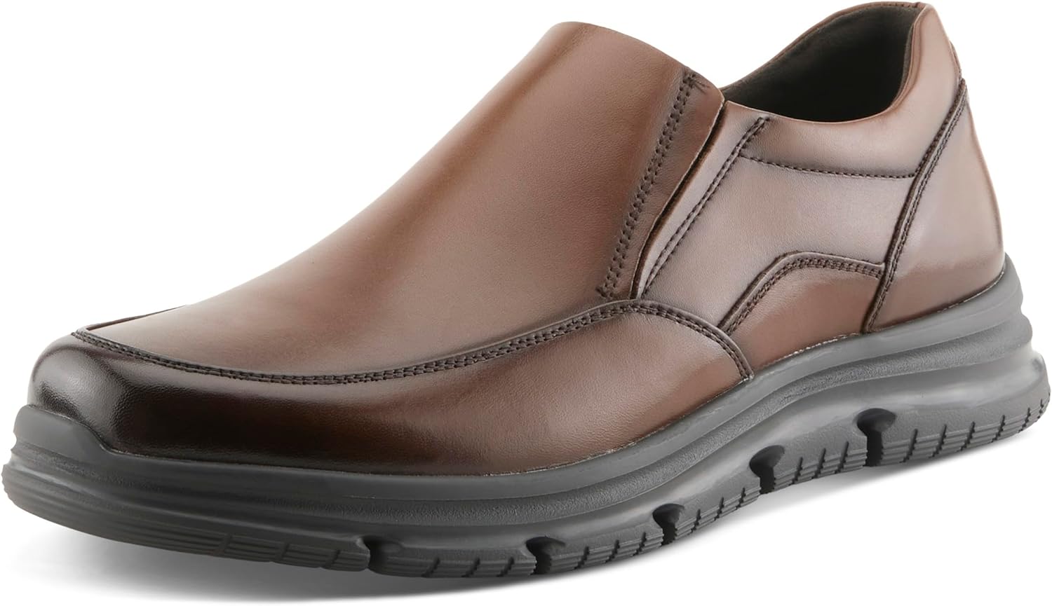 

Мужские лоферы Spring Step Kirk с эластичной вставкой - легкие и комфортные для повседневной носки с подошвой из ЭВА, коричневый