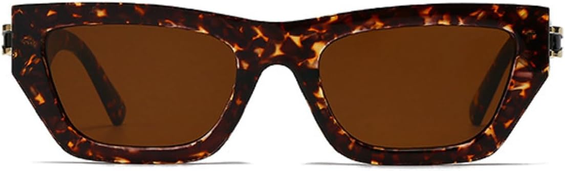 

Винтажные квадратные солнцезащитные очки для женщин и мужчин, роскошные модные прямоугольные солнцезащитные очки для женщин, очки с защитой от ультрафиолета UV400 Melrose, Leopard