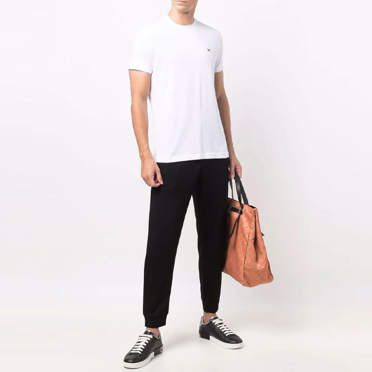 Футболка с логотипом на заплатке EMPORIO ARMANI, белый — фото 4