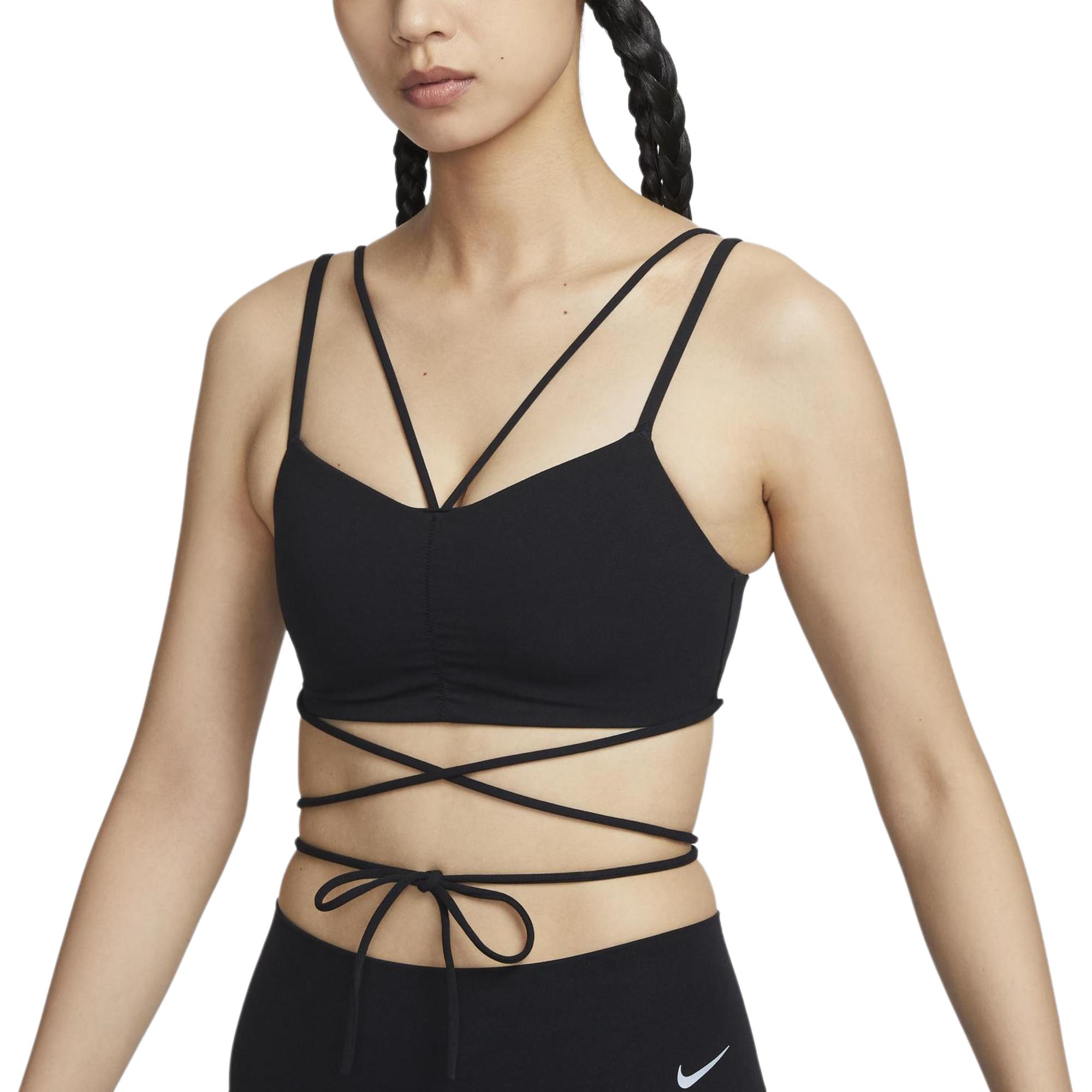 

Zenvy Strappy Wrap Женский Легкий Спортивный Бюстгальтер с Чашечками Nike, Черный