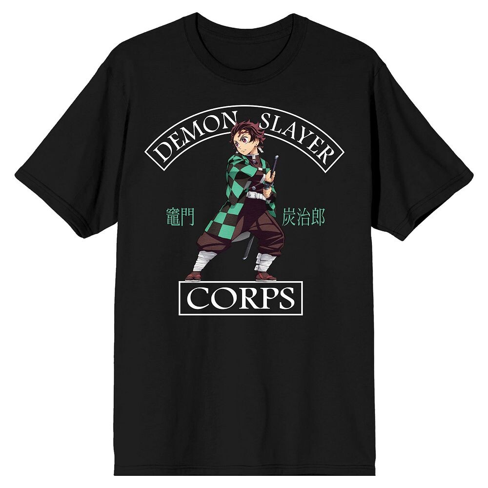 

Мужская футболка в стиле аниме «Demon Slayer Corps» Licensed Character, черный