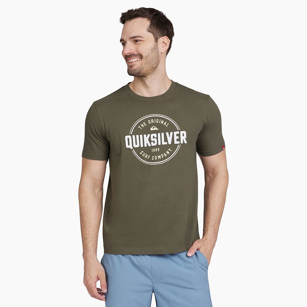 

Мужская футболка Quiksilver с рисунком, цвет Four Leaf Clover