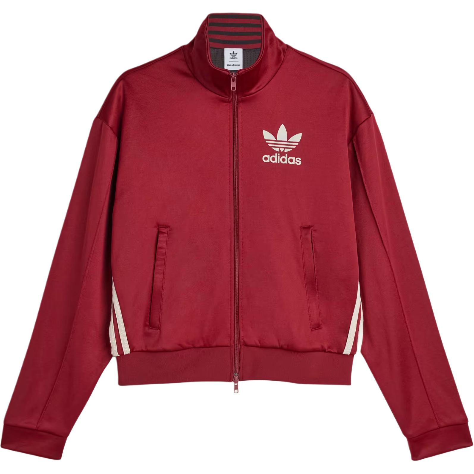 

Спортивная куртка Adidas X Wales Bonner с логотипом-трилистником Adidas Originals, Preppy Style Burgundy Red