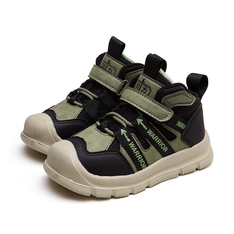 WARRIOR Кроссовки Slip Resistant, Abrasion Resistant, Thermal High Top Kids Lifestyle Shoes Black Green Kids' — фото 3
