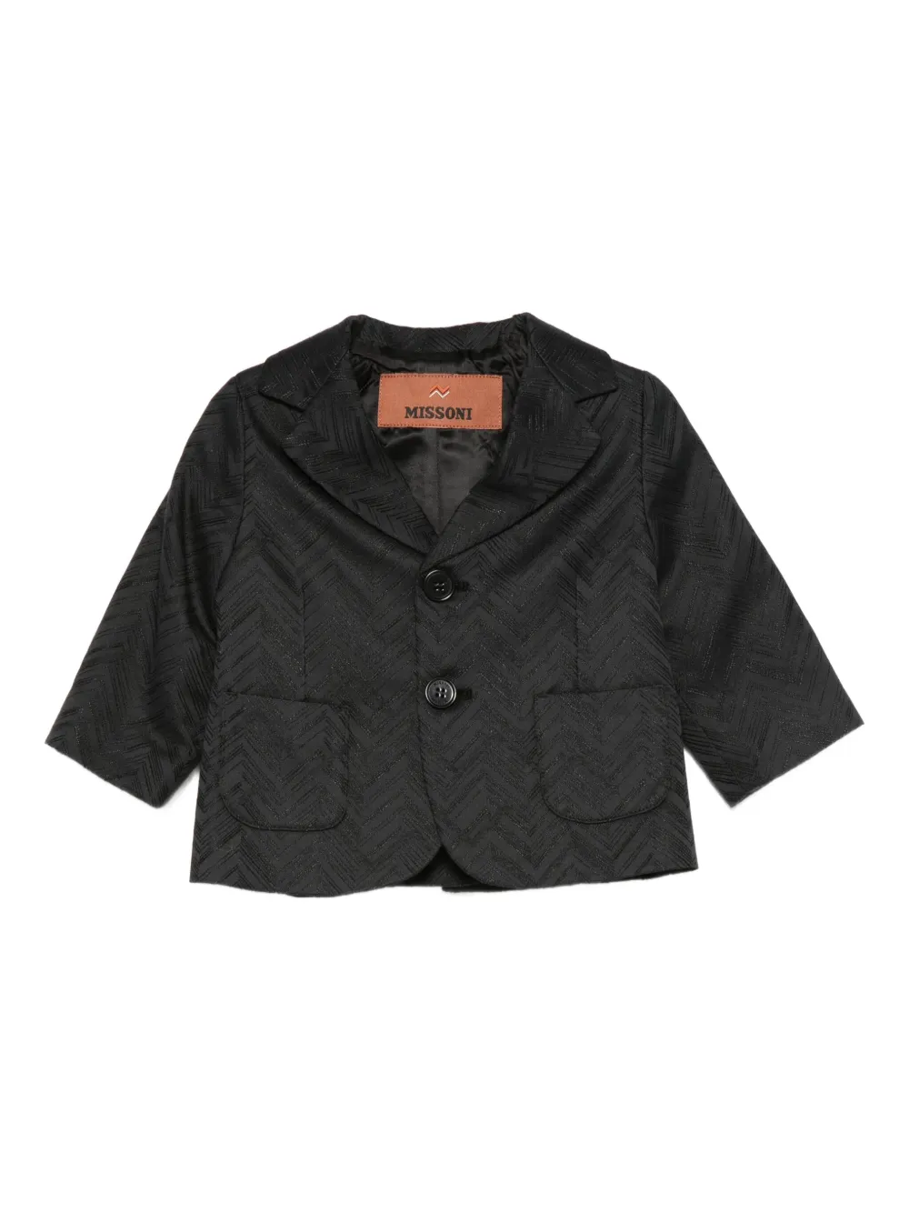 

Пиджак с узором в елочку Missoni Kids, черный