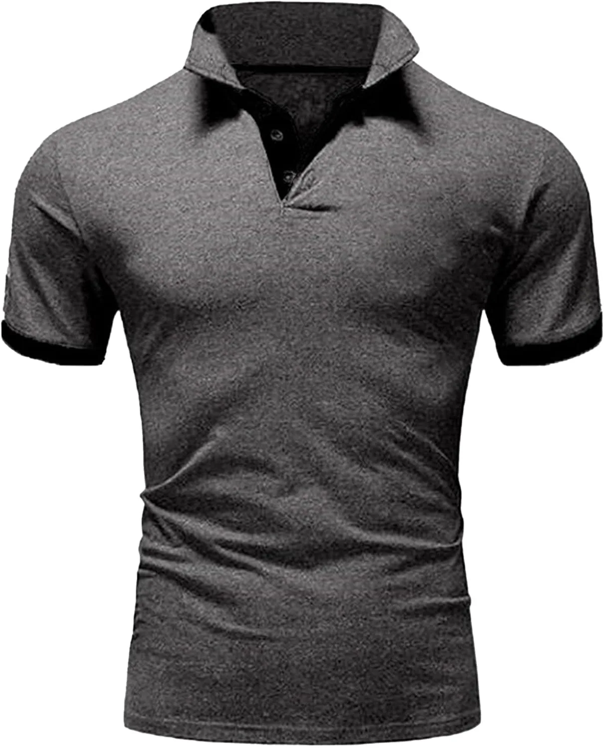 

Мужская поло с цветными блоками, классическая, с коротким рукавом, Slim Fit QOAAIE