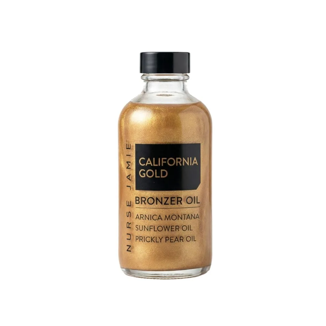 Nurse Jamie California Gold Bronzer Oil - Увлажняющее золотистое масло для лица и тела с подсолнечником и опунцией для сияющего блеска (30 мл) 113.40 г (1 шт.)