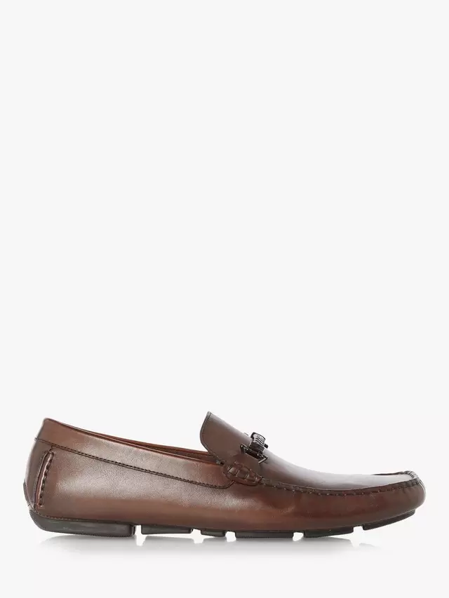 

Лоферы Dune Woven Trim Driver Beacons, цвет dark brown/leather