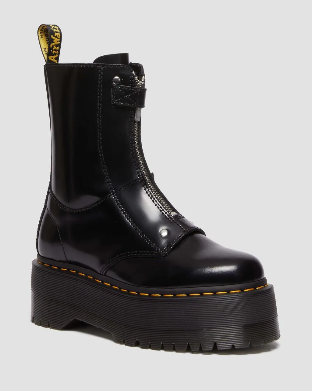 

Кожаные ботинки на платформе Dr. Martens Jetta Hi Max, цвет Black — Buttero