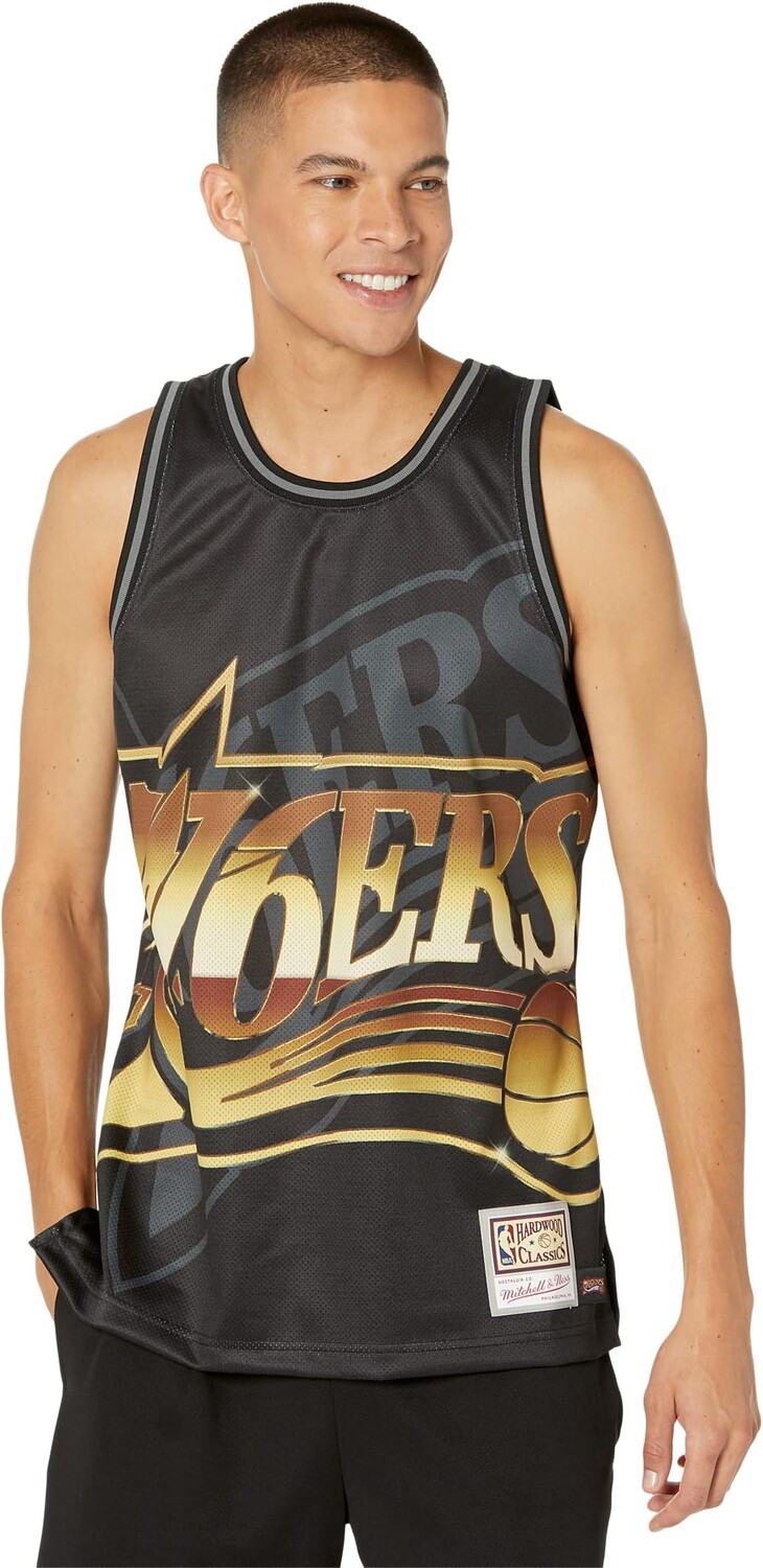 

Майка Mitchell & Ness NBA Big Face 4.0 Fashion Tank 76ers, черный