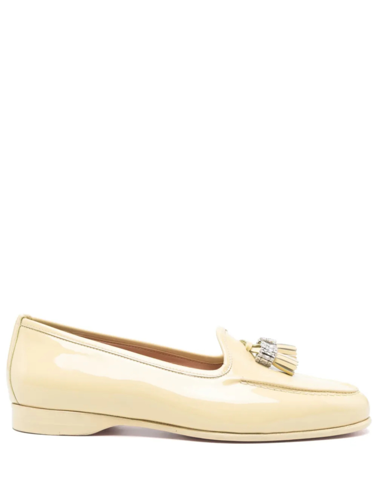 Мокасины, украшенные стразами Santoni, желтый