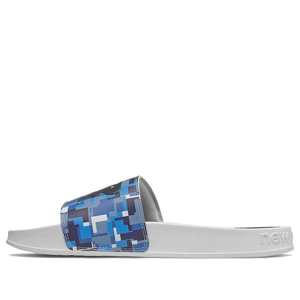 

Тапочки 200 white/black/blue New Balance, белый