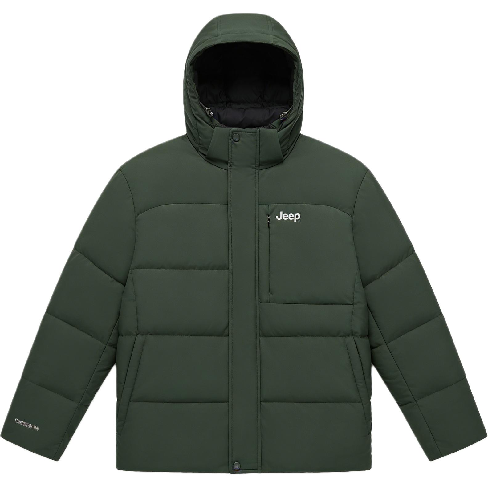 

Пуховик Unisex с капюшоном Moderate Jeep, army зеленый