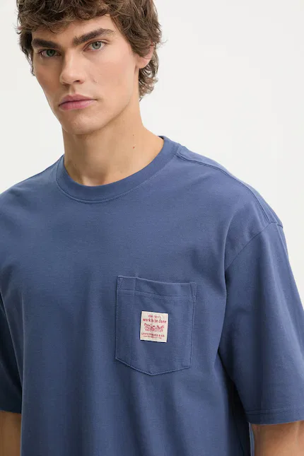 Футболка из хлопка SS TEE x WORKWEAR Levi's, синий — фото 4