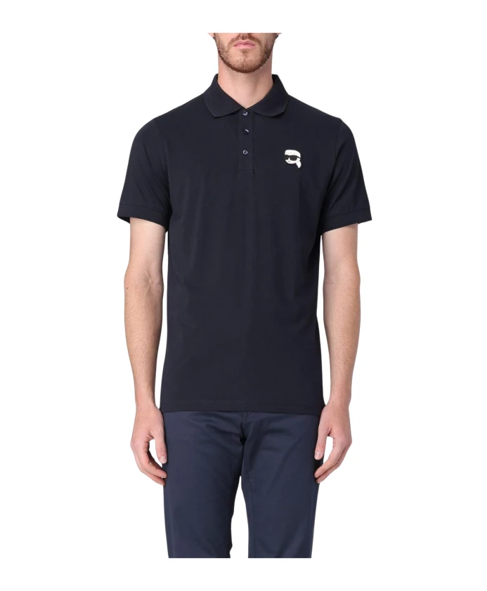 

Поло с логотипом Karl Lagerfeld, синий