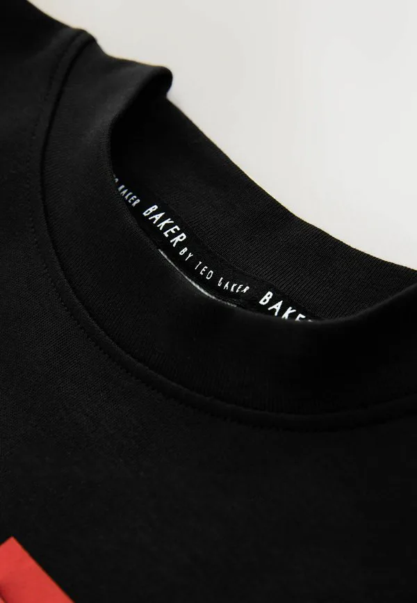 Футболка стандартного кроя с карманом и принтом Baker By Ted Baker, Black — фото 3