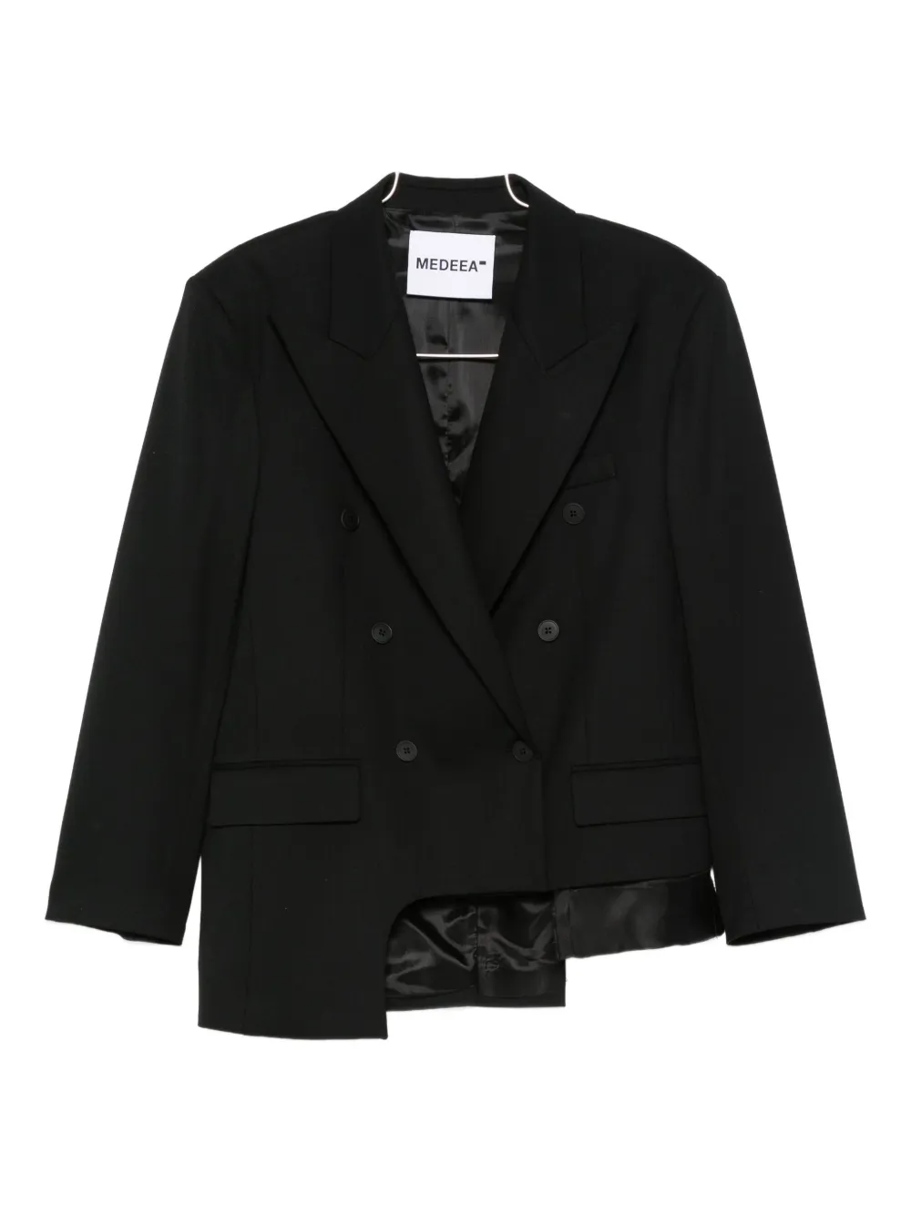 

Асимметричный двубортный пиджак Medeea, черный