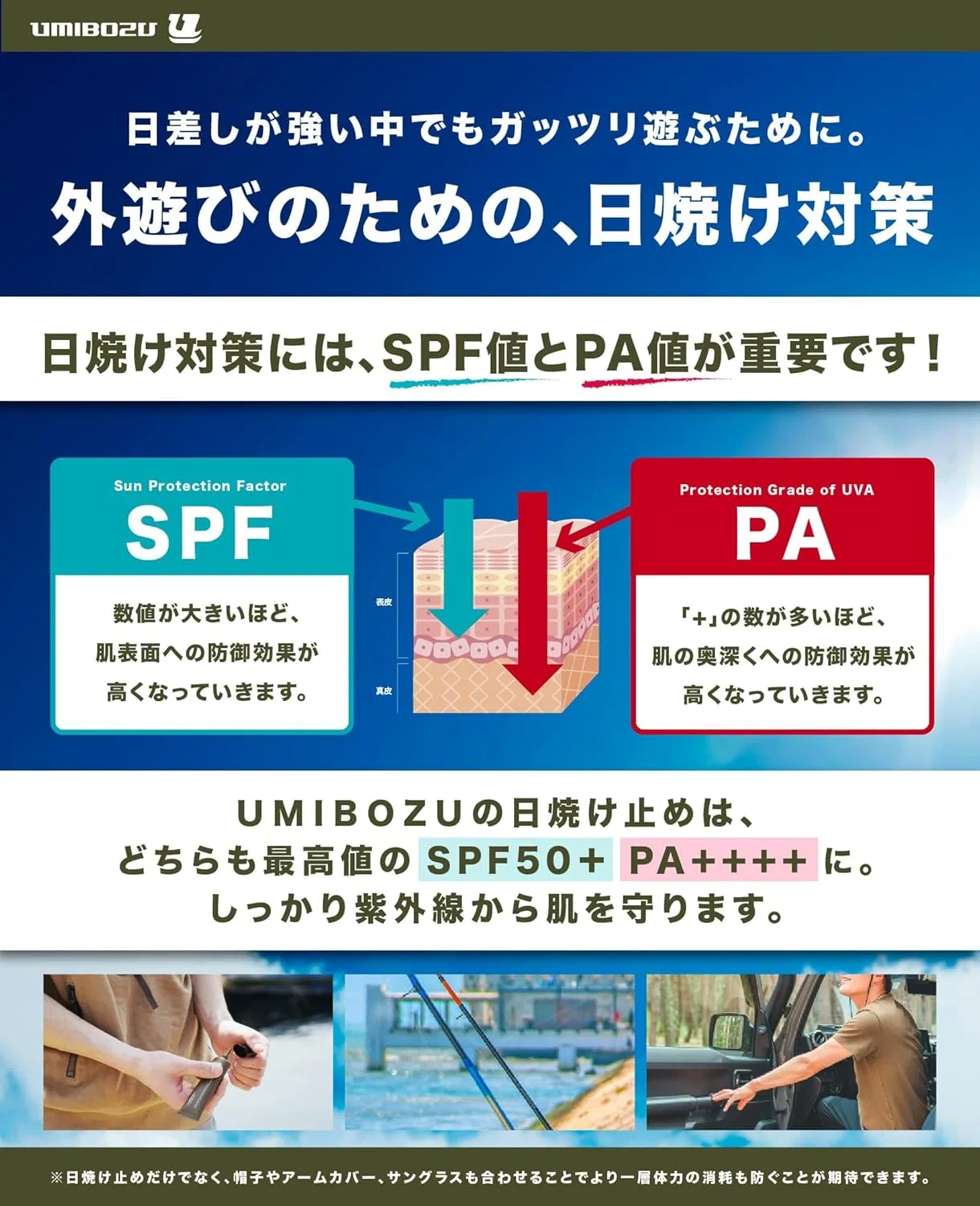 Солнцезащитный крем для лица Umibozu SPF50+ PA+++, 30 г — фото 3