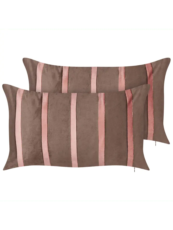 

Декоративная подушка Beliani 2er Set Deko CRODYLINE, цвет braun/rosa