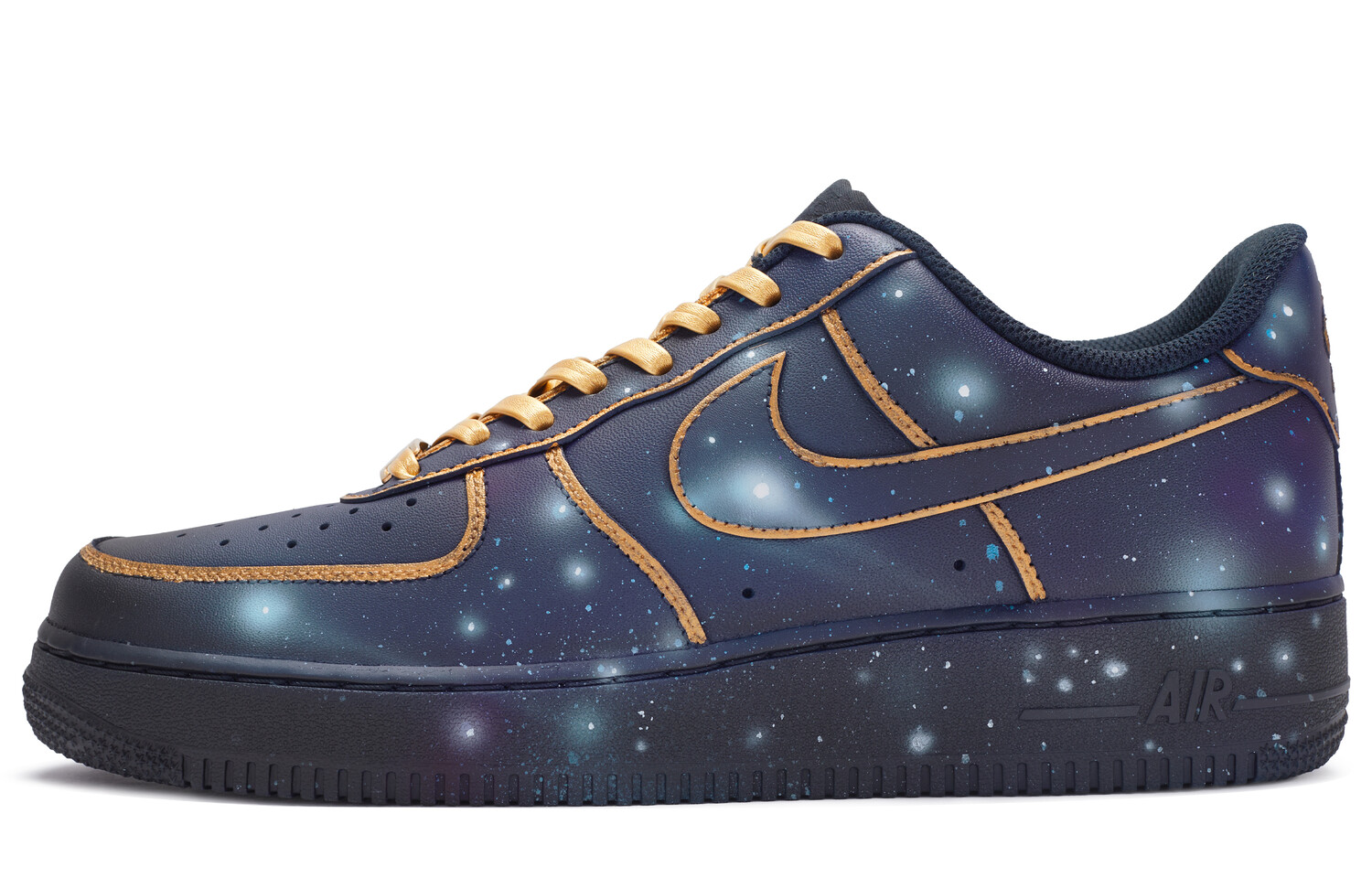 

Кроссовки Nike Air Force 1 Skateboard Shoes Men Low-Top Black/Blue/Purple/Gold