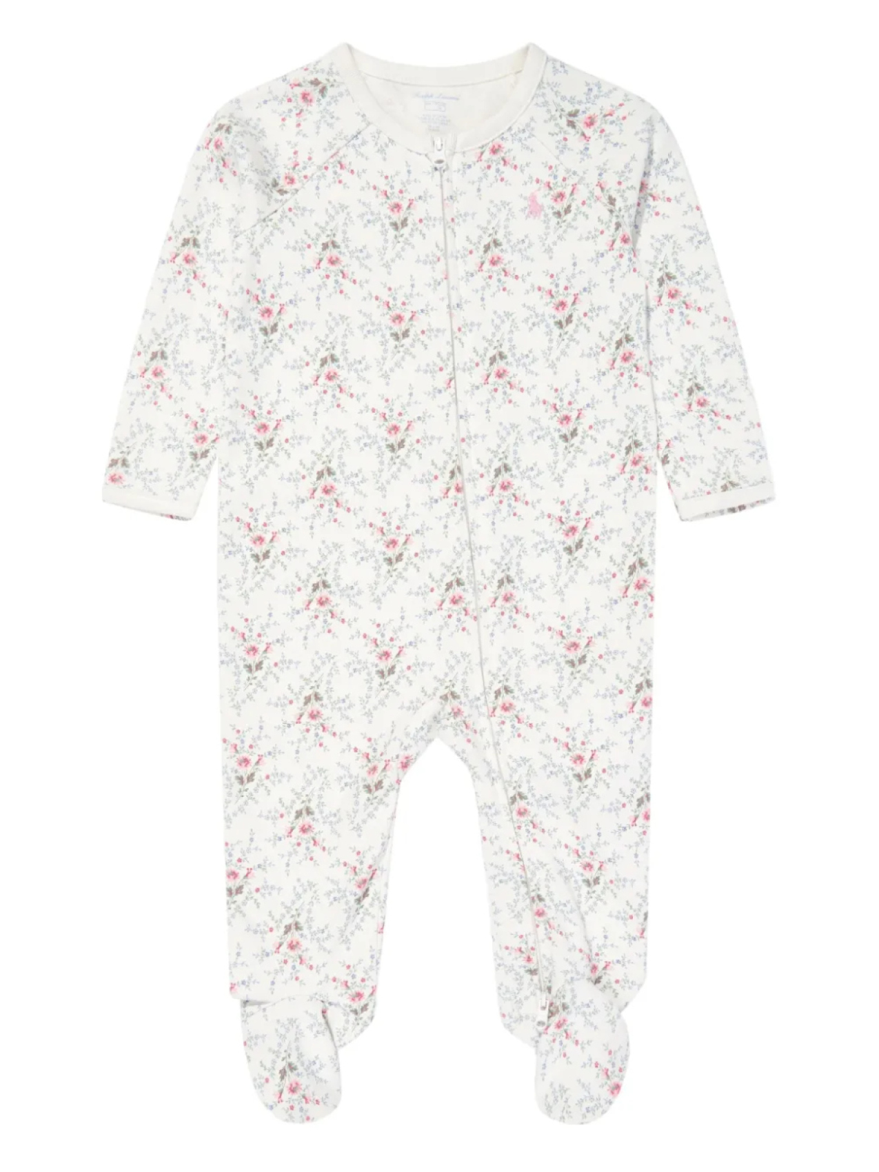 

POLO RALPH LAUREN KIDS детский комбинезон с цветочным принтом, белый