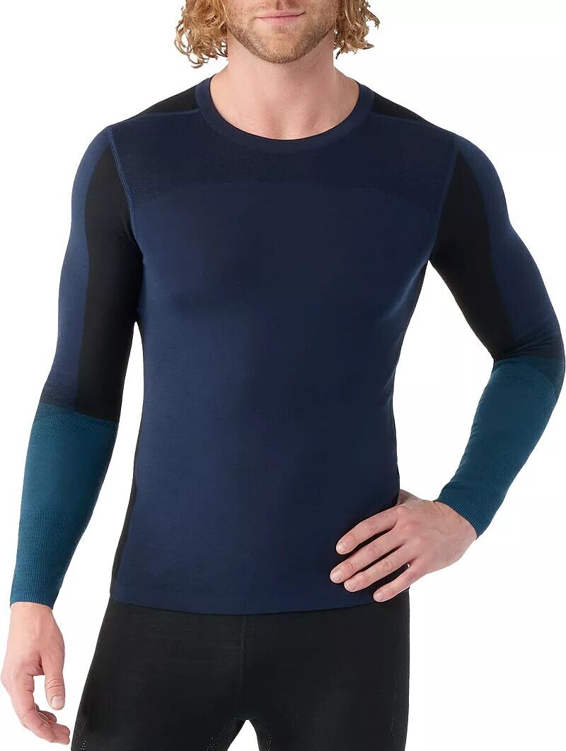 

Smartwool Мужская футболка Intraknit Thermal Merino Base Layer с цветными блоками и круглым вырезом