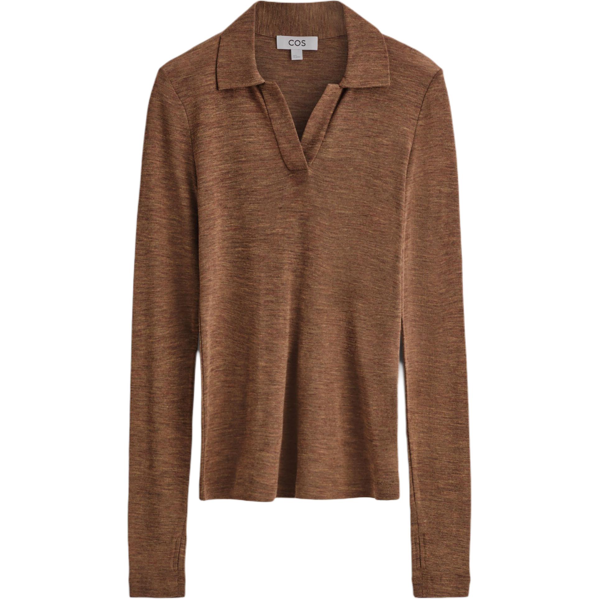 

COS Женская поло коричневый