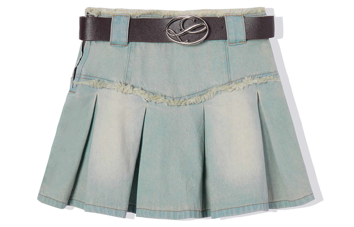 

Джинсовое платье женское постиранное деним голубое LA CRAWFISH