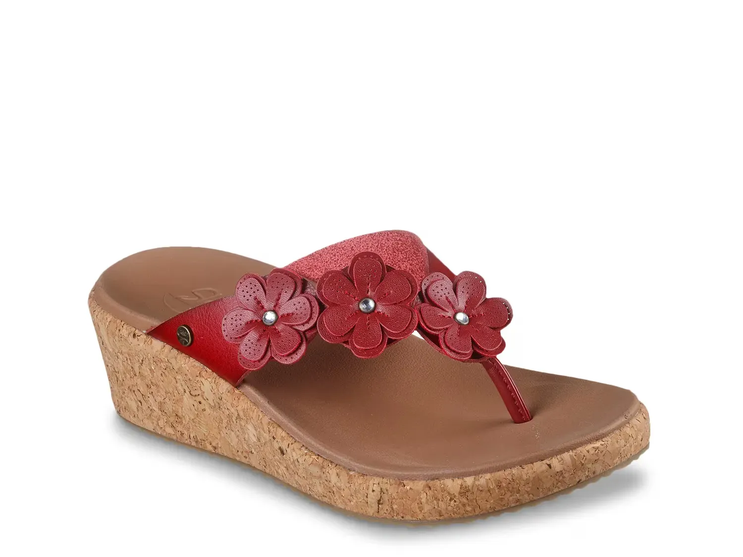 Сандалии Cali Arch Fit Beverlee Rare Blossom Wedge Sandal Skechers, Red