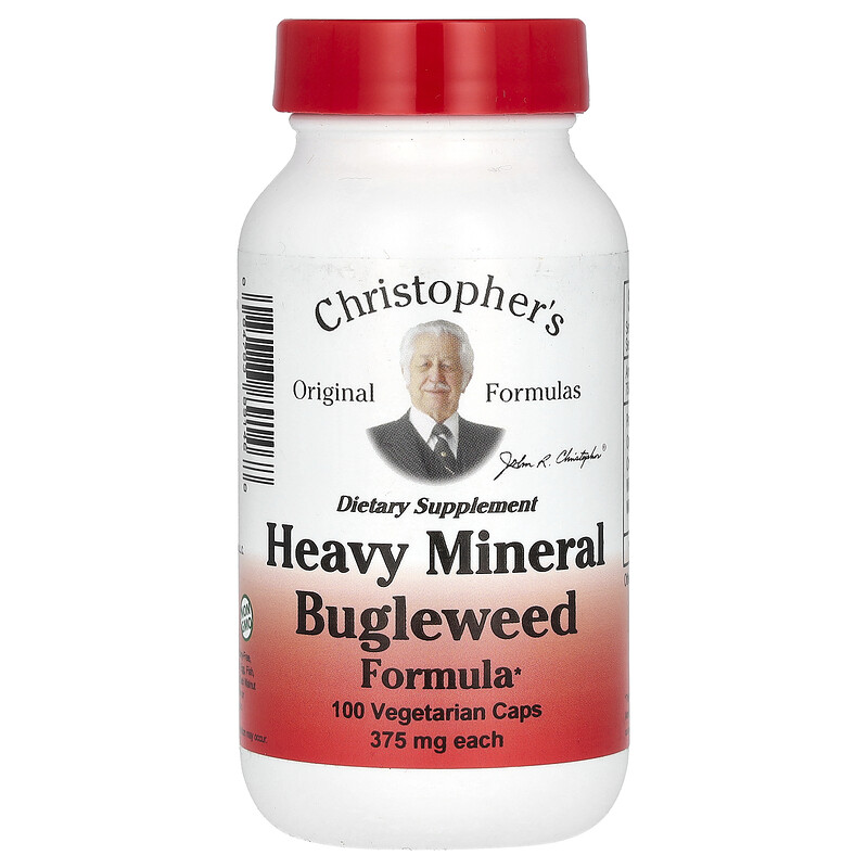 

Christopher's Original Formulas, Формула с тяжелыми минералами, 375 мг, 100 вегетарианских капсул (750 мг на капсулу)