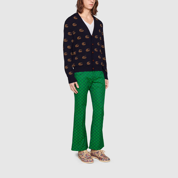 Футболка Gucci Linen V-Neck T-Shirt with Double G, белый — фото 2