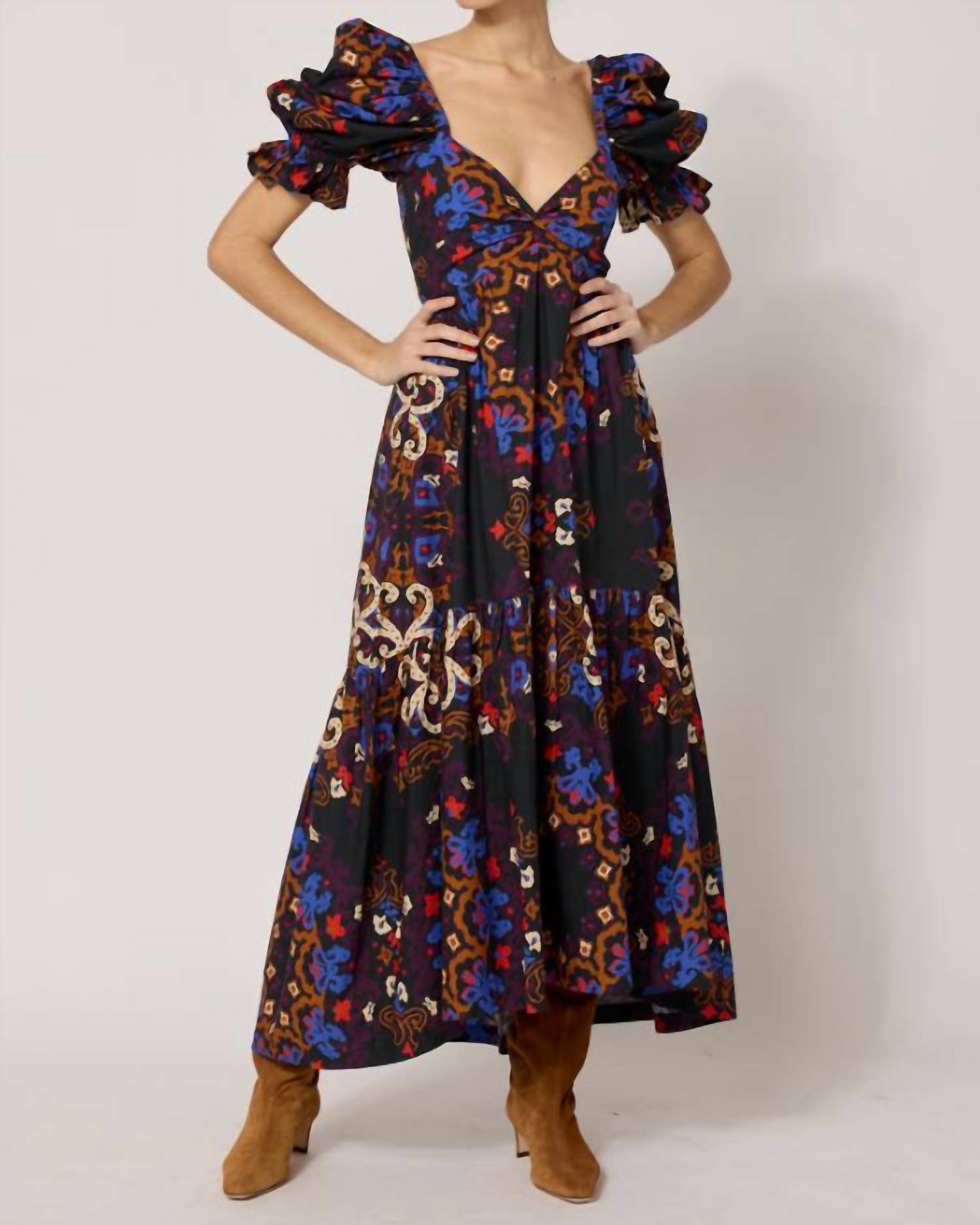 

Платье Jewel Ankle с принтом Venezia Cleobella, цвет venezia print
