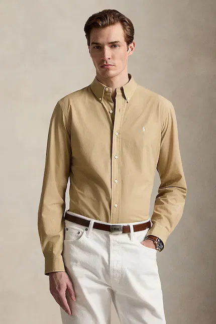 Рубашка с воротником button-down Polo Ralph Lauren, зеленый