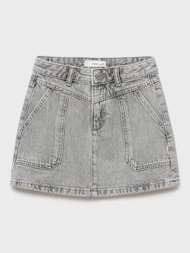 

Детская юбка-трапеция Soho из денима Mango, Open Grey