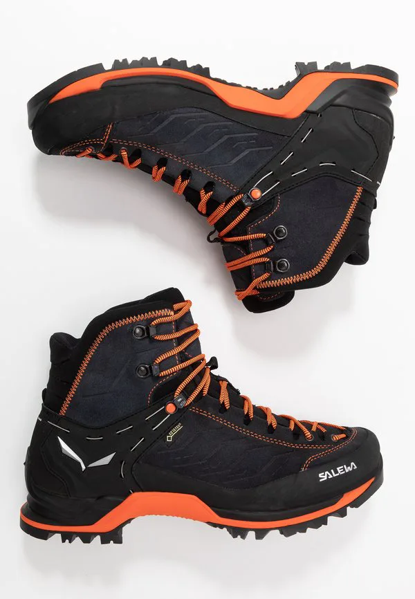 Горные ботинки ms mountain trainer mid gore-tex Salewa, Asphalt/Fluo Orange — фото 2