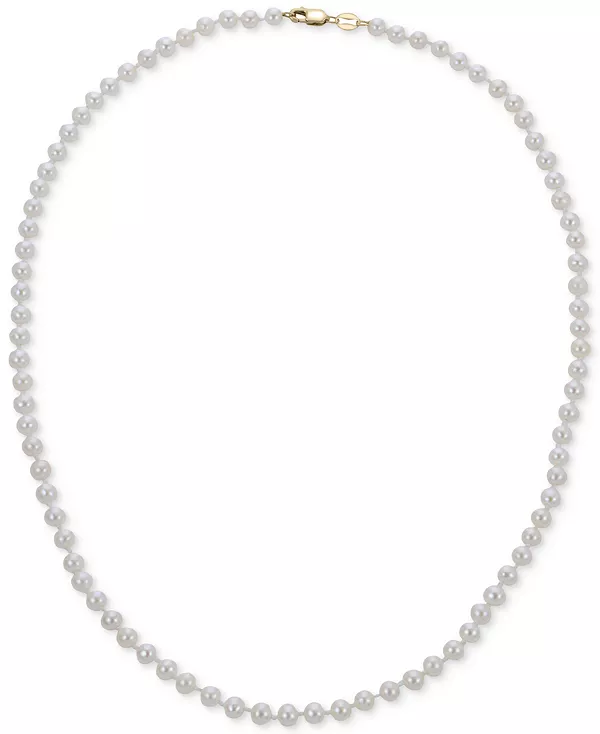 

Ожерелье из нити культивированного пресноводного жемчуга (4-4-1/2 мм) длиной 18 дюймов из 10-каратного желтого золота Macy'S, white