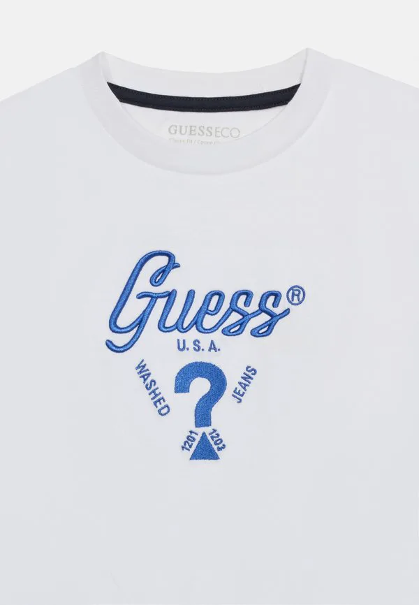 Детская футболка унисекс с принтом Guess, Pure White — фото 4