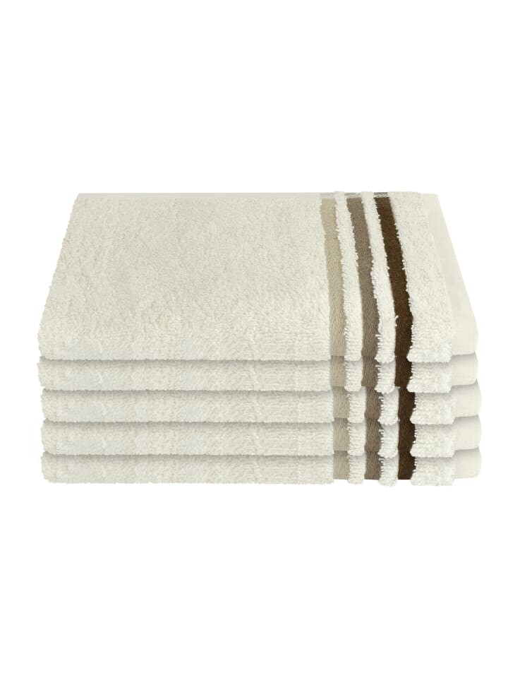 

Гостевое полотенце Schiesser Skyline Color im 5er Set, кремовый