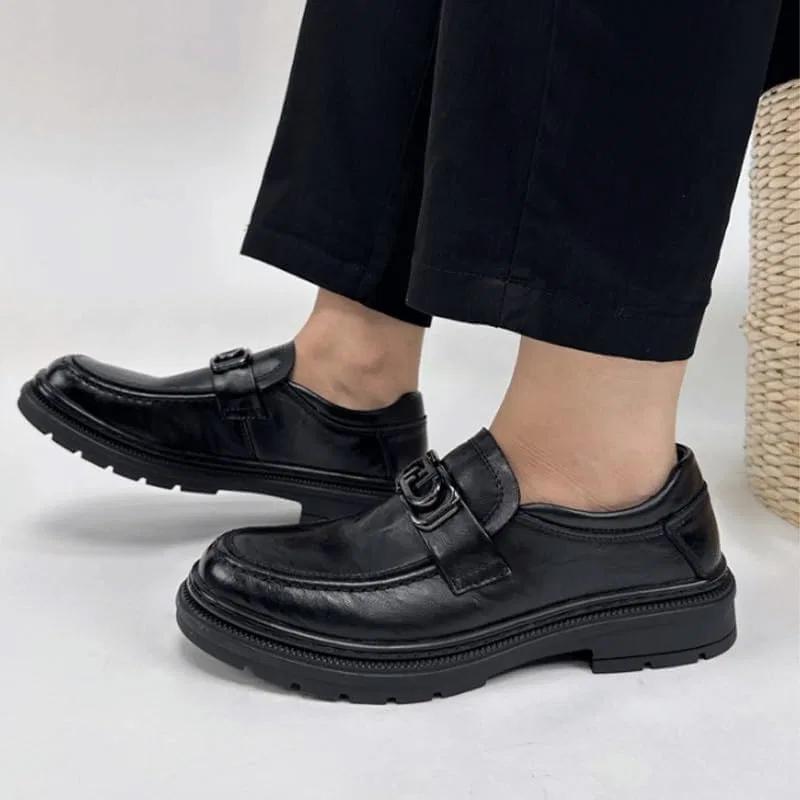 Лоферы кожаные, Mans, Loafers Leather Shoes, Black DHFIRUFSHLO — фото 2