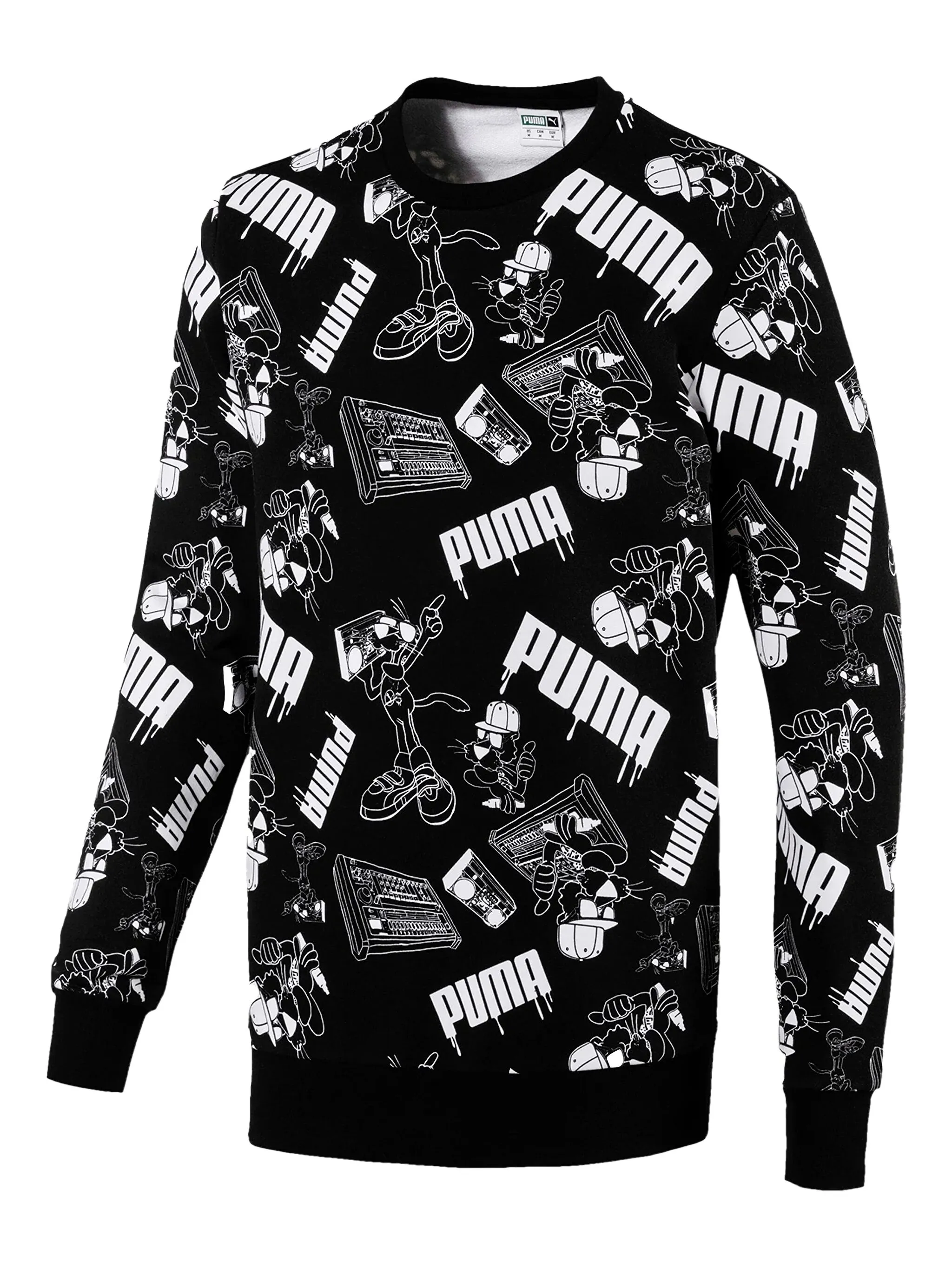 

Футболка Super Puma Sound AOP с графичным принтом, черный