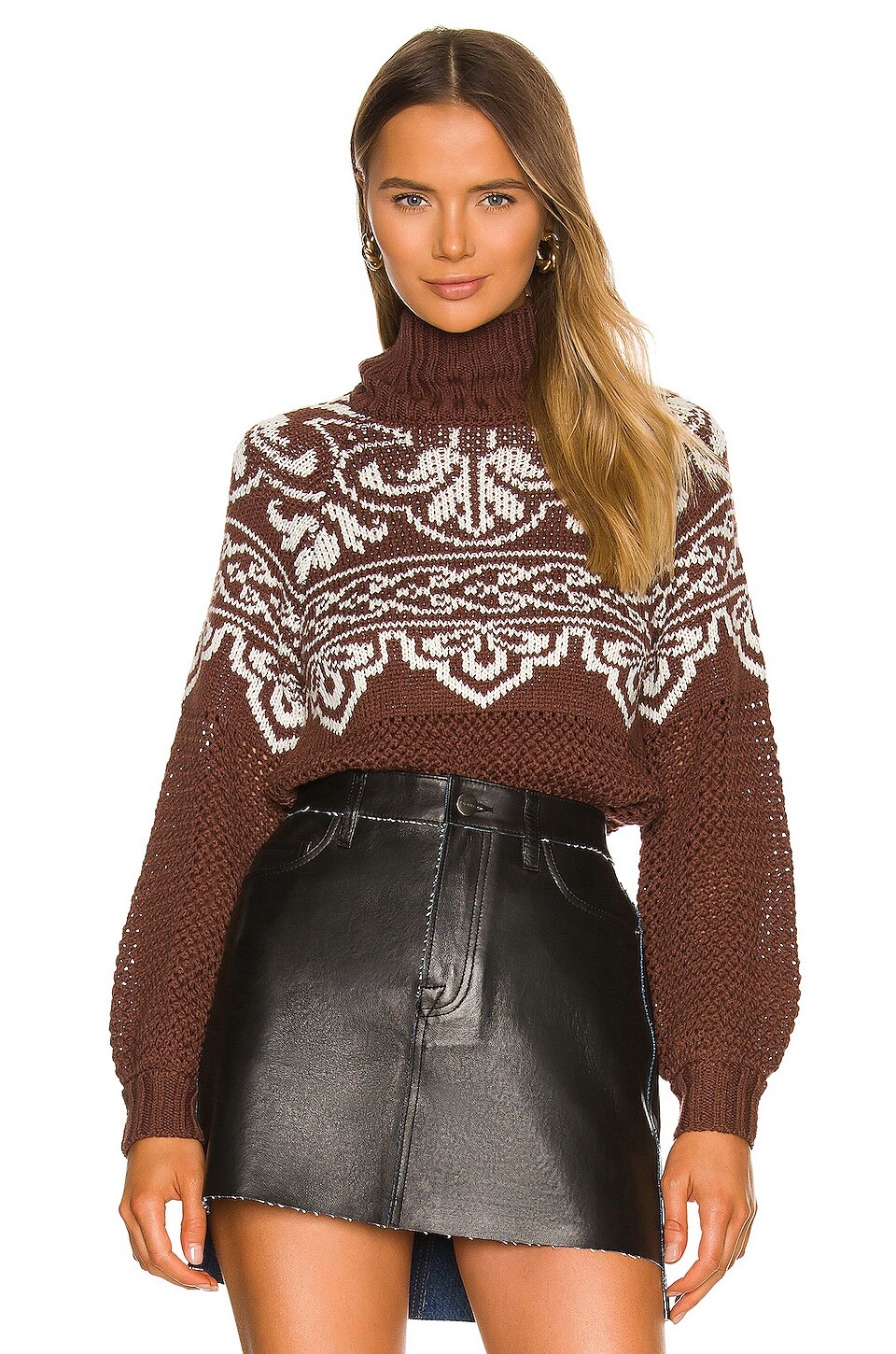

Свитер Tularosa Cayleen Fair Isle, цвет Brown & Ivory